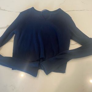 Long sleeve navy Brandy Melville shirt one size